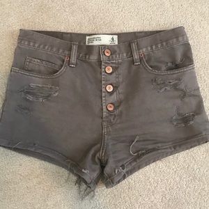 Abercrombie and fitch high rise shorts